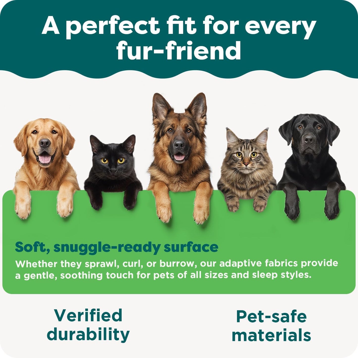 Orthopedic Dog Bed for Large Dogs W/ Removable Bolsters & Washable Cover, for Dogs up to 95 Lbs - Plush & Velvet Waves Perfect Comfort Sofa - Granite Gray, Jumbo/Xl